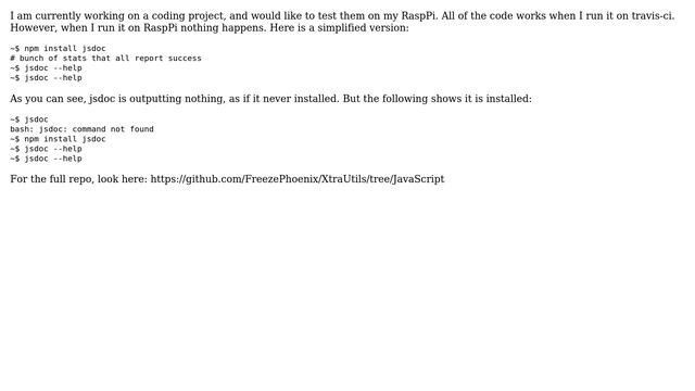 Raspberry Pi: npm packages not working when I install them смотреть онлайн