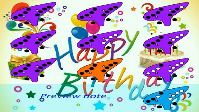 Happy Birthday to You (Ocarina Tutorial with tabs) смотреть онлайн