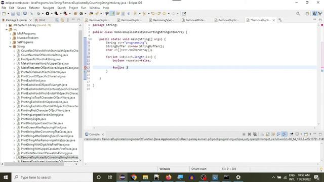 Java Programs:31.Remove Duplicates By Coverting String Into an Array смотреть онлайн