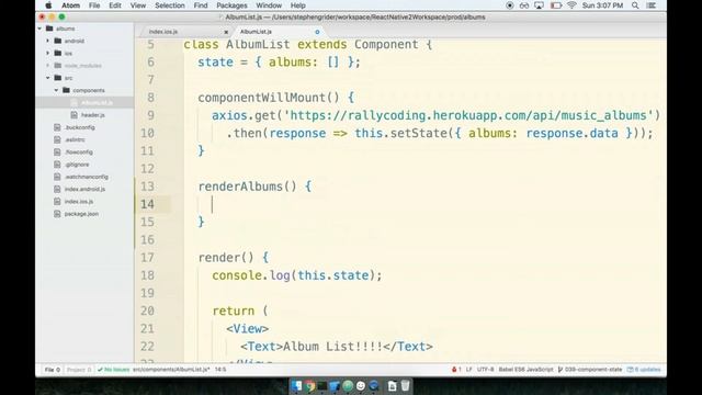 33 - Rendering a List of Components in React Native смотреть онлайн