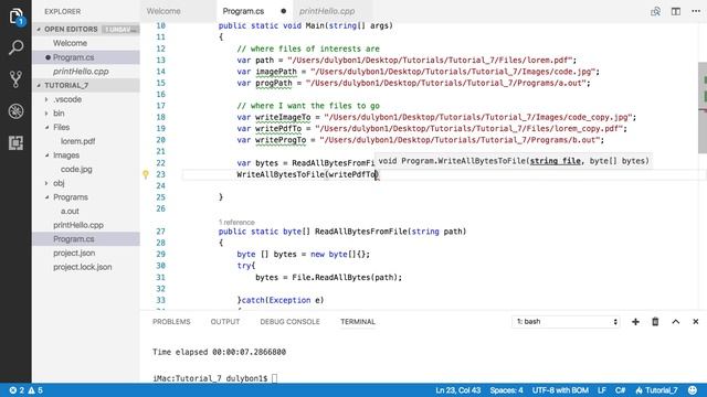 WriteAllBytes() Tutorial смотреть онлайн
