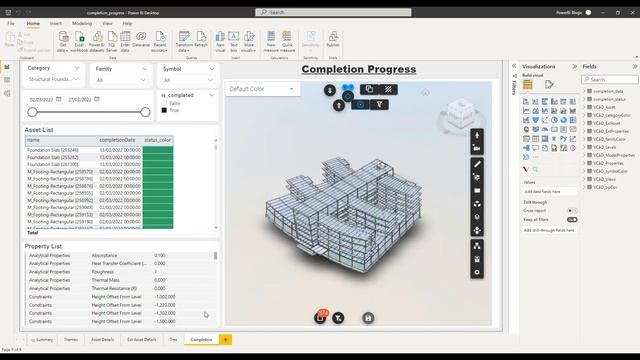 Progress construction dashboard - Vcad for Power BI смотреть онлайн