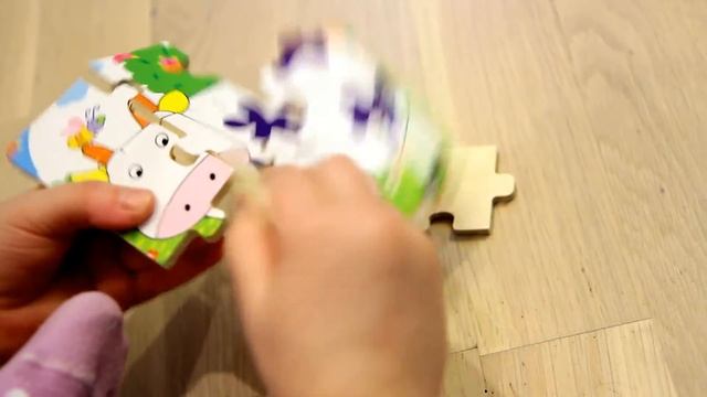 Детские пазлы для самых маленьких. Пазлы. Как собрать пазлы.