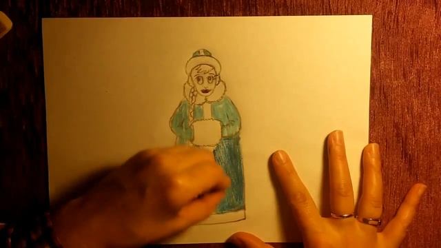 КАК нарисовать СНЕГУРОЧКУ .Поэтапно.How to draw Snow Maiden. смотреть онлайн