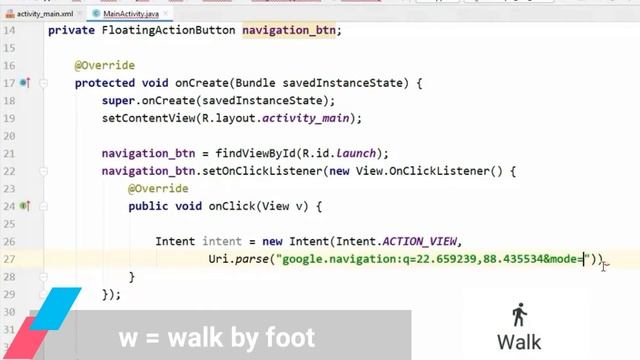 How to launch google maps turn-by-turn navigation from android app [ Android studio tutorial ] смотреть онлайн