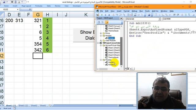 564نوافذ في الاكسل11 - Excel VBA MDR564 - Windows in Excel11 смотреть онлайн