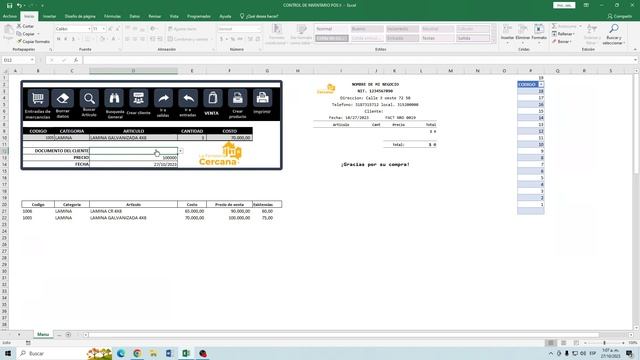 SISTEMA DE INVENTARIO EN EXCEL смотреть онлайн