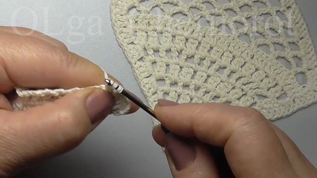 Летний жакет из квадратов крючком Квадрат №1 смотреть онлайн