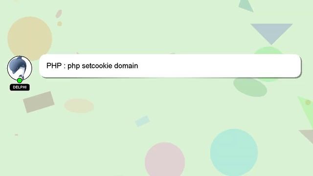 PHP : php setcookie domain смотреть онлайн