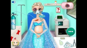 NEW мультик онлайн для девочек—Беременная Эльза в скорой—Игры для детей