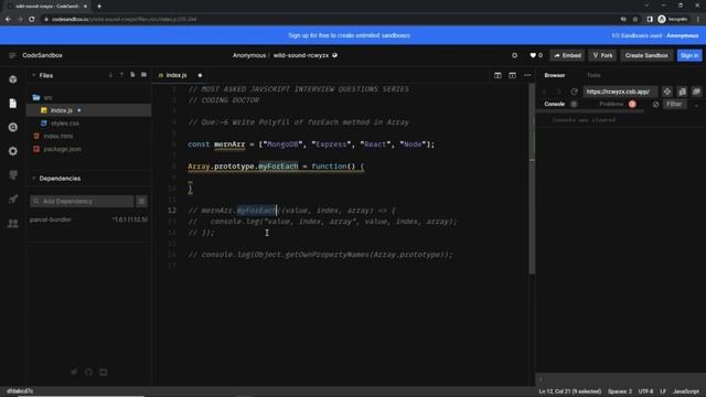JavaScript Interview Questions | Write Make forEach Polyfill | JavaScript Coding Questions смотреть онлайн