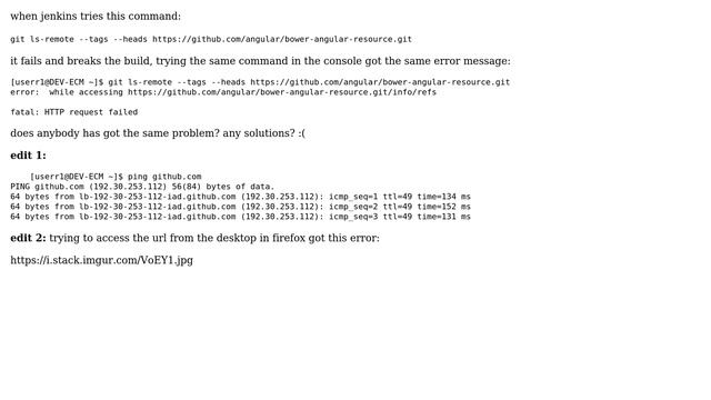 git ls-remote throws fatal: HTTP request failed смотреть онлайн