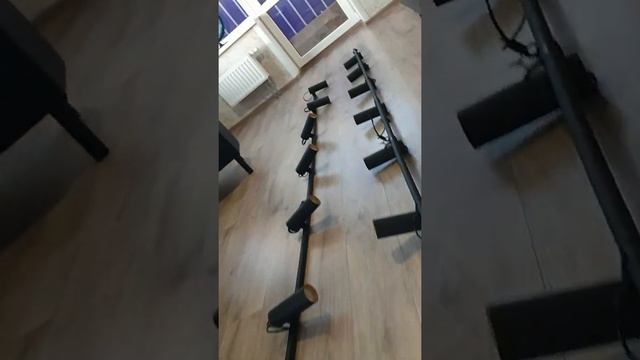 Трековые светильники (чёрные матовые с золотыми вставками)? смотреть онлайн