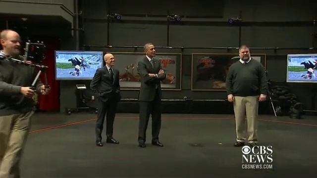 DreamWorks animators show Obama motion capture technology for "How to Train Your Dragon 2". смотреть онлайн
