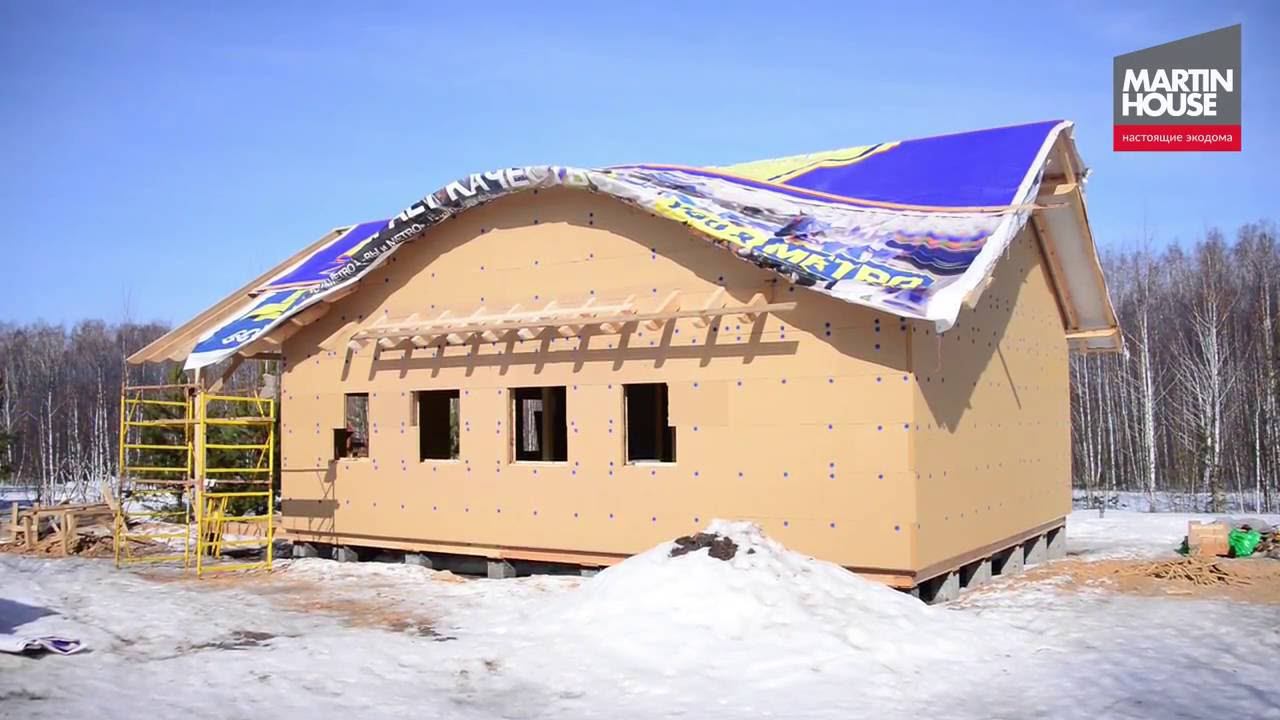 Строим деревянный каркасный дом с Martin House. Экологичный и энергоэффективный дом. смотреть онлайн