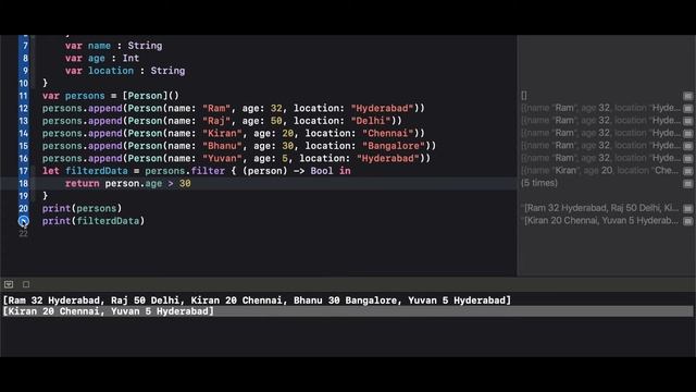 Higher Order Functions in Swift | Sorted,Map,Filter and Reduce in Swift with example смотреть онлайн