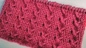 Очень простой узор спицами. Поворотными рядами и по кругу