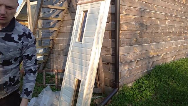Дверь для бани Везувий - распаковка, обзор смотреть онлайн