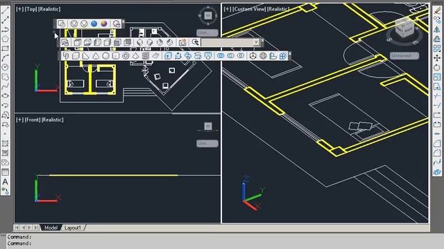 MODELADO DE UNA CASA EN AUTOCAD 3D 1 DE 2 смотреть онлайн