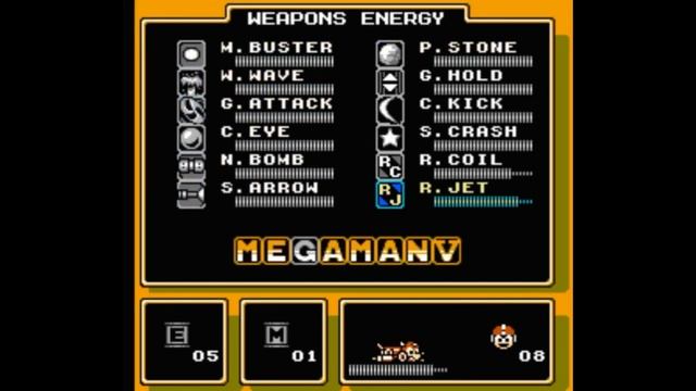 Dendy (Famicom,Nintendo,Nes) 8-bit MegaMan (RockMan) 5 part stage 3 ProtoMan