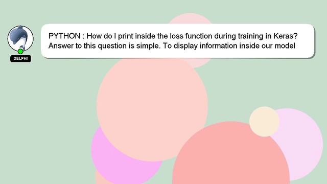 PYTHON : How do I print inside the loss function during training in Keras? смотреть онлайн