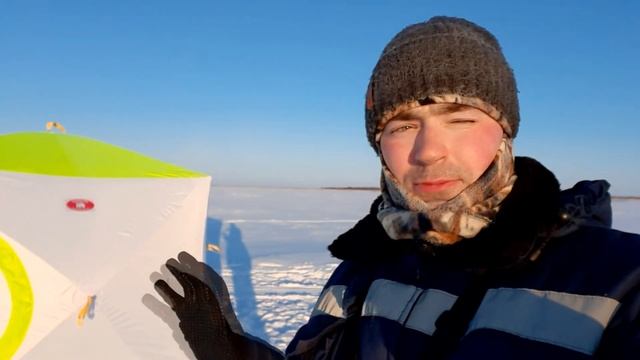 Зимняя палатка Медведь Куб 3 в -25 на Белом море и Рыбацкая изба смотреть онлайн
