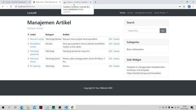 Email Verification Register User Laravel 8 | laravel part12 смотреть онлайн