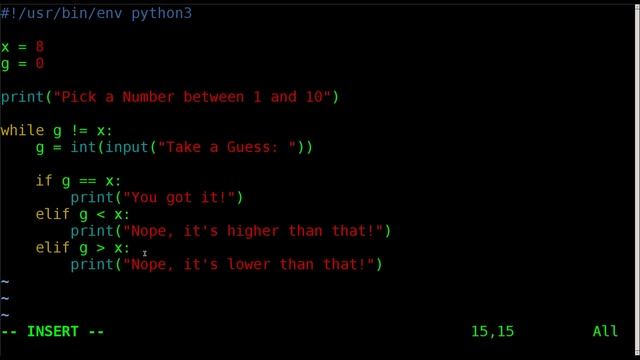 Python3 Tutorial 16 Number Guessing with If Then Else Statements Linux смотреть онлайн