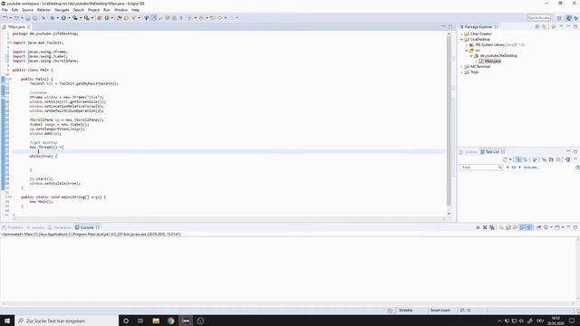 [Java Tutorial/German] Live Desktop in Java Gui anzeigen lassen смотреть онлайн