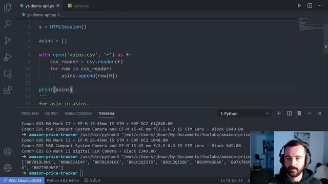 Amazon Price Tracker using Python - Web Scrape from ASINs CSV and save results to Database смотреть онлайн