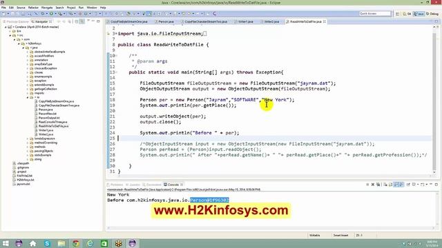 java programming for beginners | Input OutPut Part 2 Tutorial 19 from H2K infosys online training смотреть онлайн