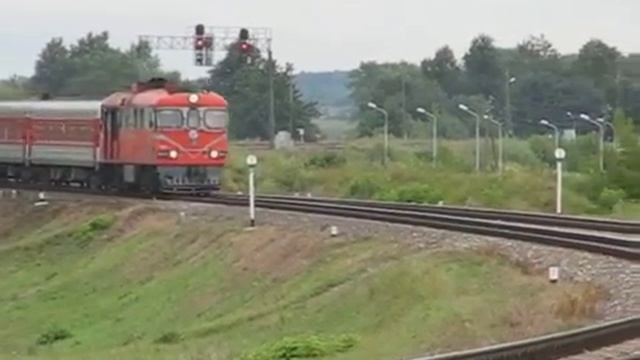 ТЭП60-0923 с поездом Вильнюс - Санкт-Петербург смотреть онлайн