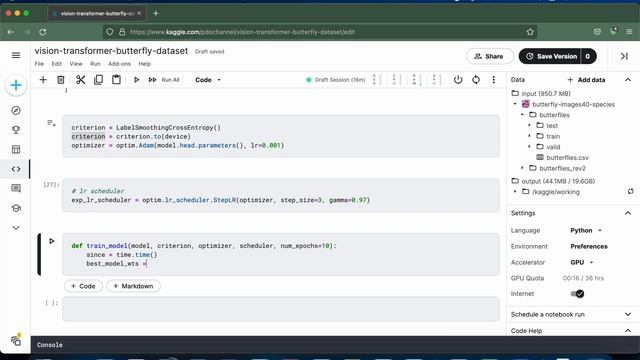 Train Vision Transformers in PyTorch | DeIT | Butterfly Dataset | Image Classification смотреть онлайн