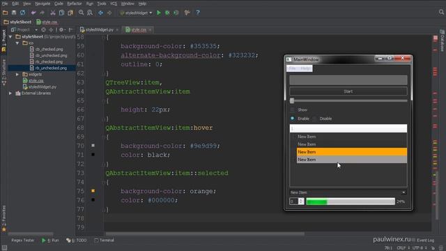 42 PyQt Framework QTreeWidget Элементы виджетов списка смотреть онлайн