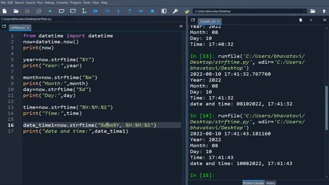 42. Strftime Function in Python with Code || Date Time Module-II Programming Tutorial смотреть онлайн