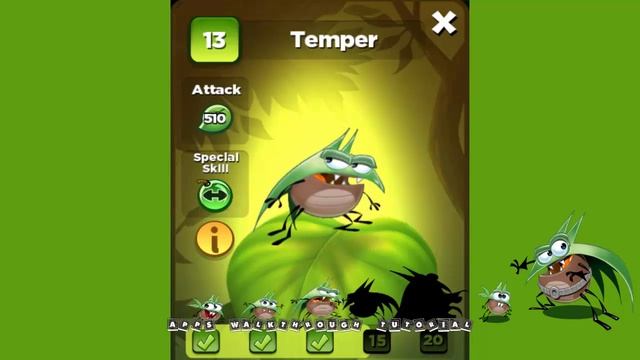 Best Fiends - " Temper " - Unlock/Transform/Leveling - Walkthrough смотреть онлайн