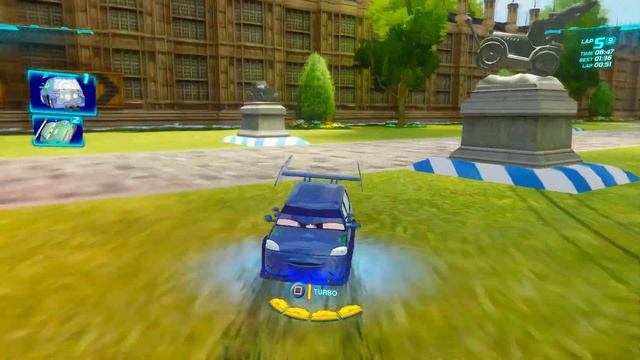 Cars 2 The Video Game | DJ - Battle Race (Satellite Quake) | Hyde Tour 9 Laps