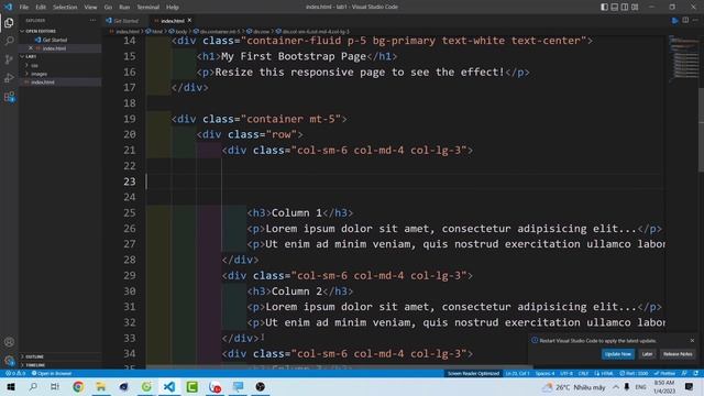 Làm quen với bootstrap - container - grid system - column - row - card смотреть онлайн