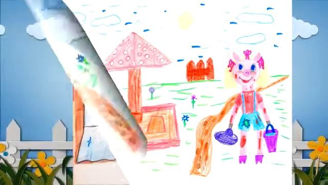 Аудио-сказка с детскими рисунками "Хрюняшина прогулка" исполняет Адина смотреть онлайн