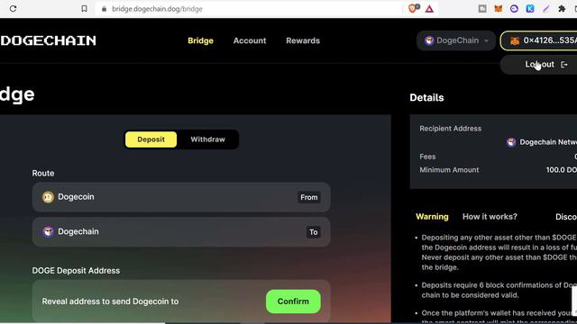 HOW TO DEPOSIT AND SWAP DOGE TOKENS TO DOGE CHAIN NETWORK (wDOGE TOKENS). #dogecoin #doge #elonmusk