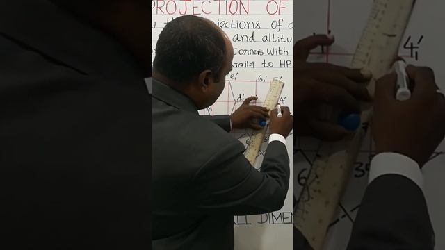 Hexagonal Pyramid with Corner Rests on VP Engineering Graphics or Engineering Drawing смотреть онлайн