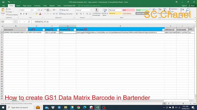 How to create GS1 datamatrix barcodes in bartender смотреть онлайн