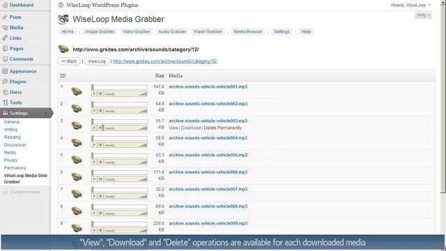 Web Media Grabber WordPress Plugin - Screencast смотреть онлайн