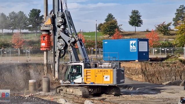 Liebherr LB 25 Drehbohrgerät im Einsatz, Heilbronn, 2023. #liebherr смотреть онлайн