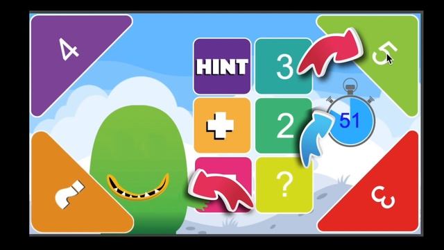 Monster Math Addition Game for Kids (K-4) смотреть онлайн