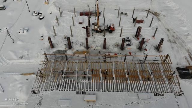 Строительство нового здания ГИБДД / Кировский район / город Самара / январь 2021 г. / Russia смотреть онлайн