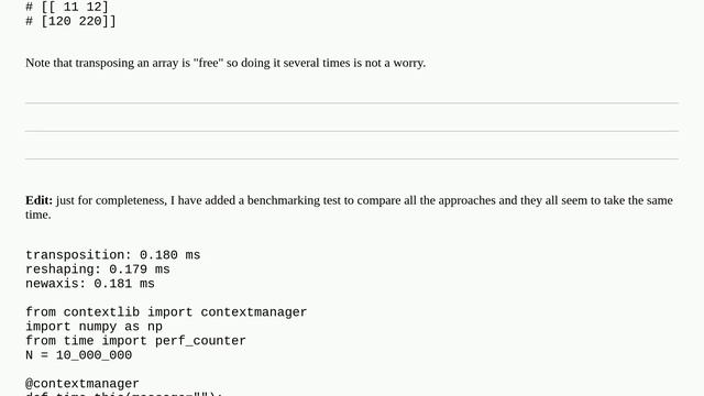 Sum rows of 2D array with elements of 1D array смотреть онлайн