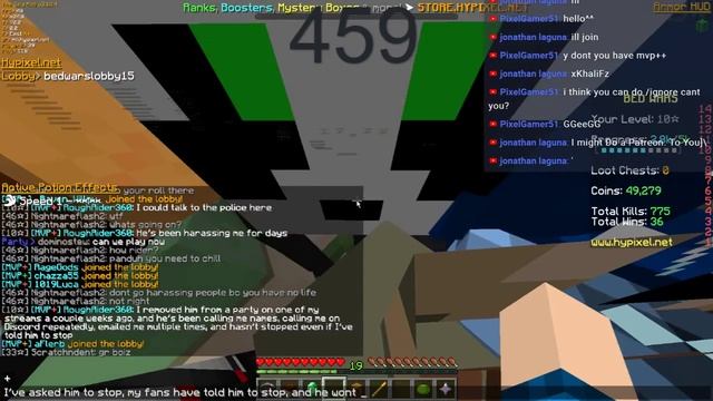 PARTYING FANS/FRIENDS (16) | Minecraft Hypixel Bed Wars LIVE смотреть онлайн