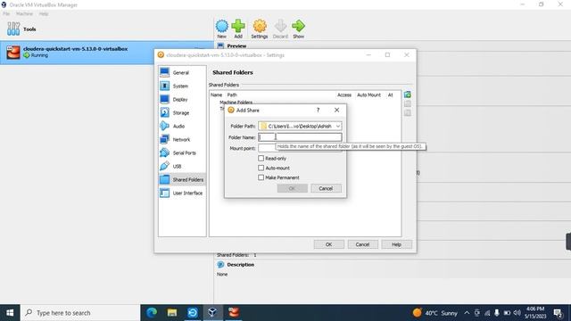 How to share from window folder or file to VirtualBox in Cloudera смотреть онлайн