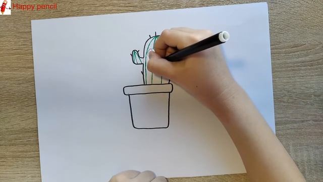 Как нарисовать милый кактус смотреть онлайн